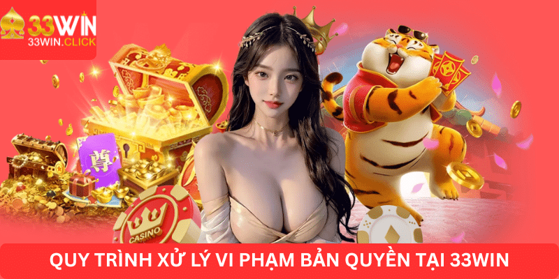Quy trình xử lý vi phạm bản quyền tại 33win